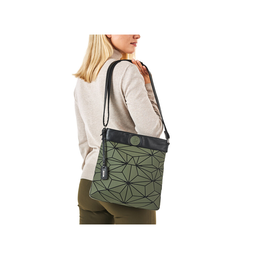 bolsos verdes con cremallera para mujer rieker h1316-54