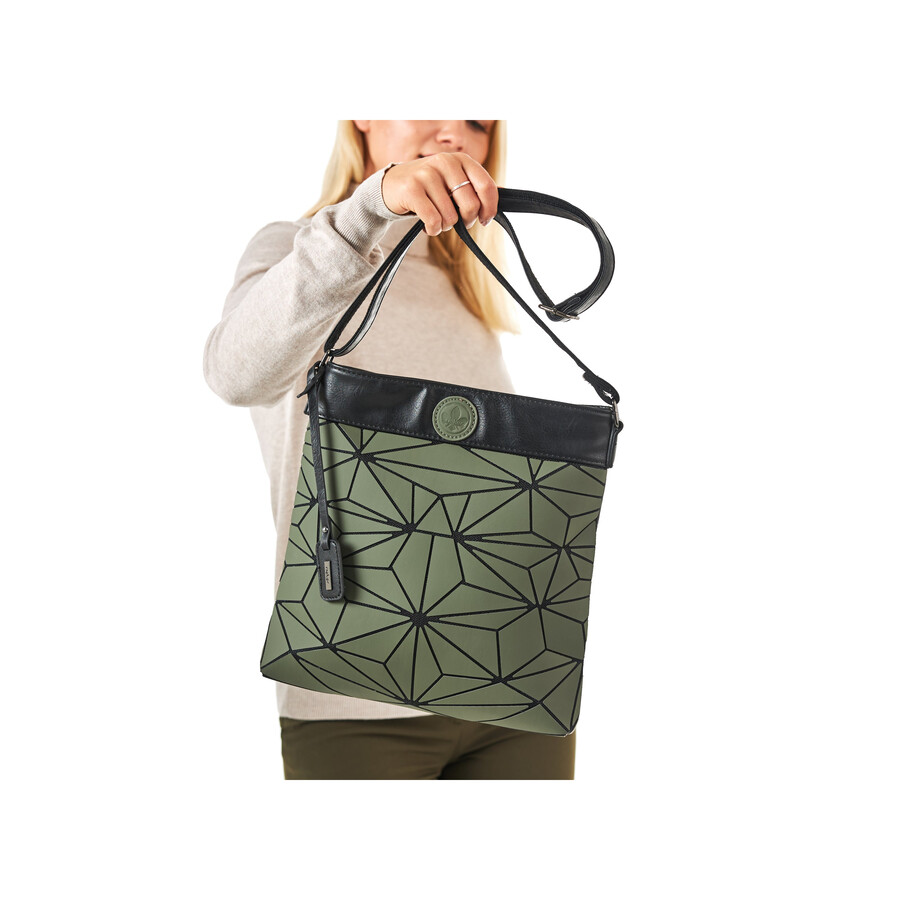 bolsos verdes con cremallera para mujer rieker h1316-54