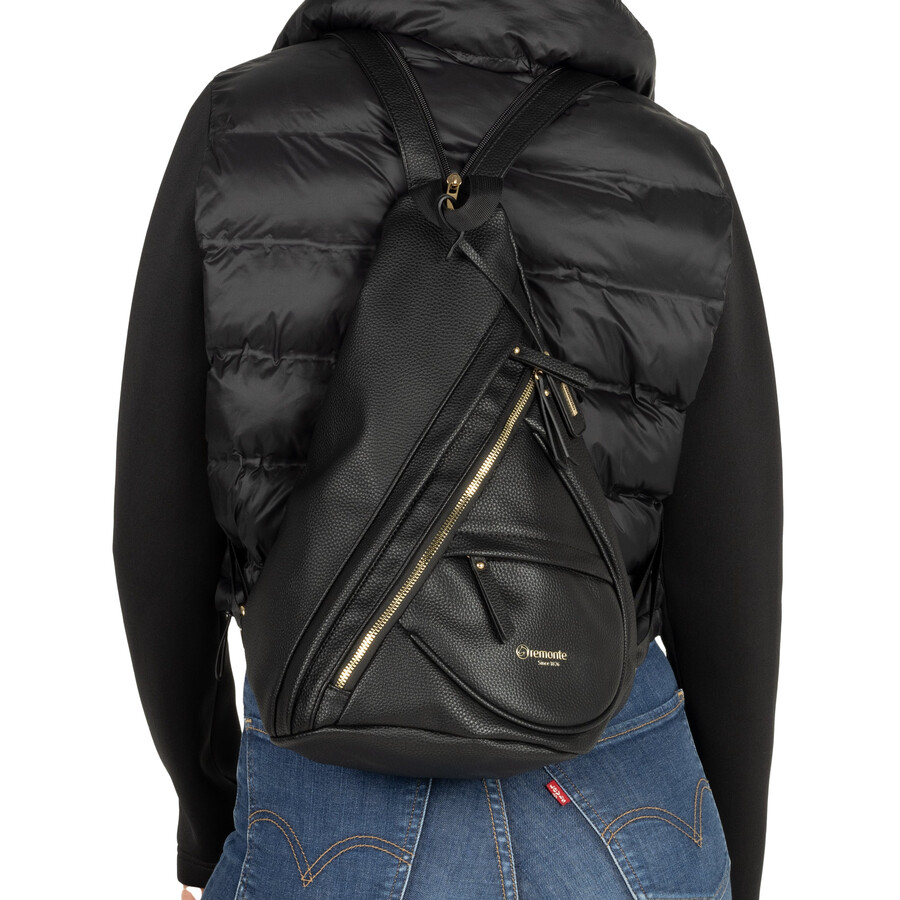 bolsos negros con cremallera para mujer remonte q0530-00