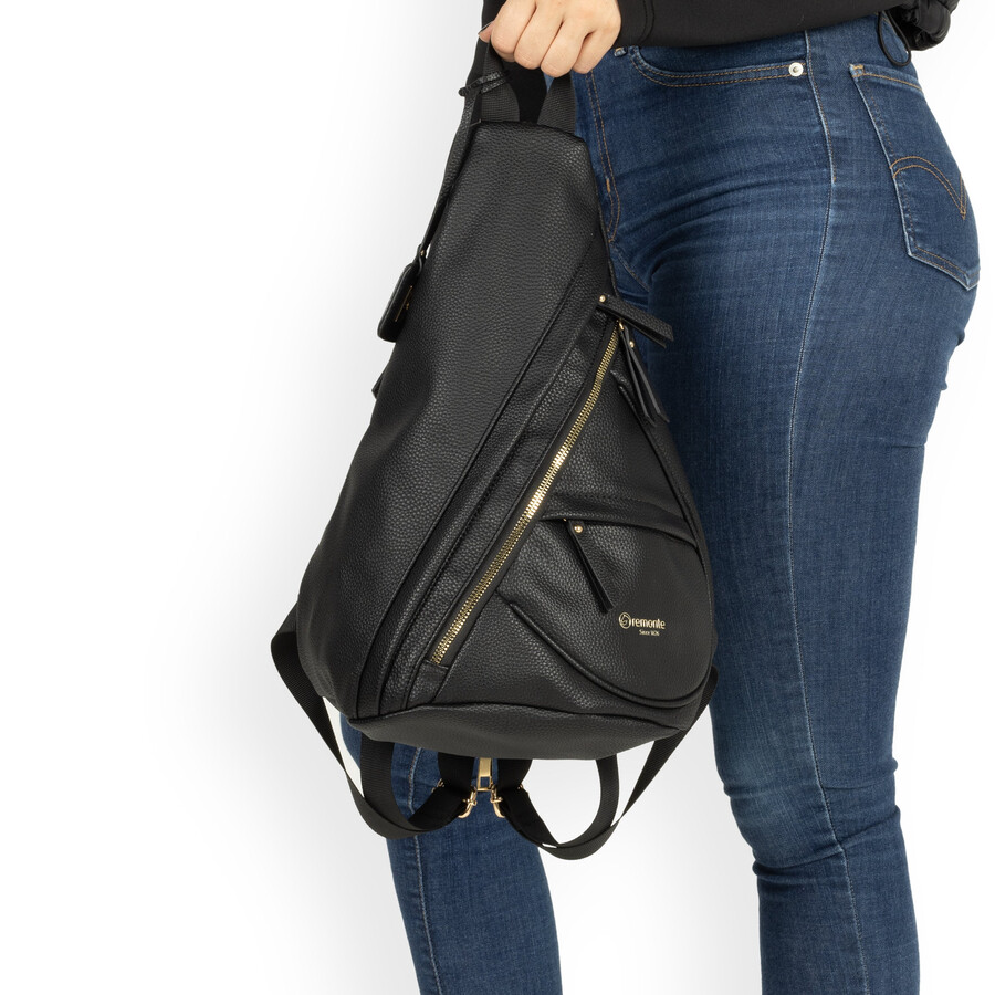 bolsos negros con cremallera para mujer remonte q0530-00