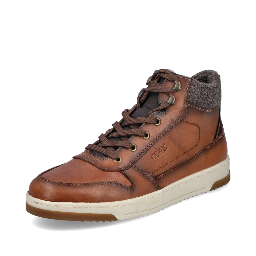 botas marrones con cremallera para hombre rieker 17530-25