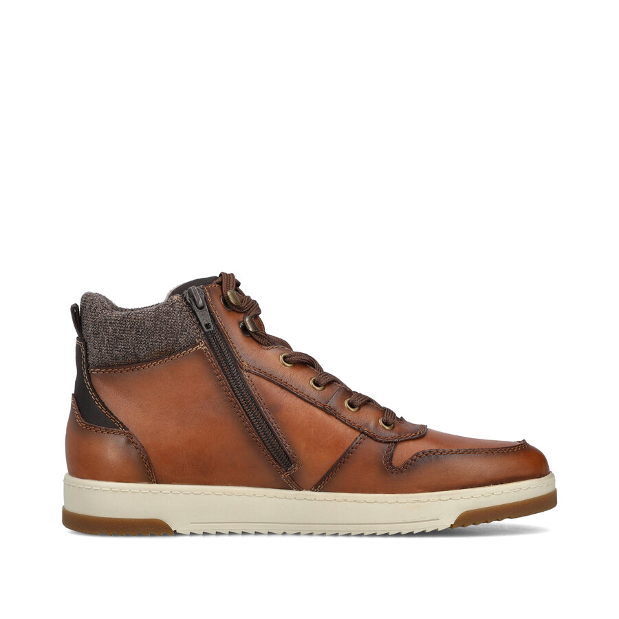 botas marrones con cremallera para hombre rieker 17530-25