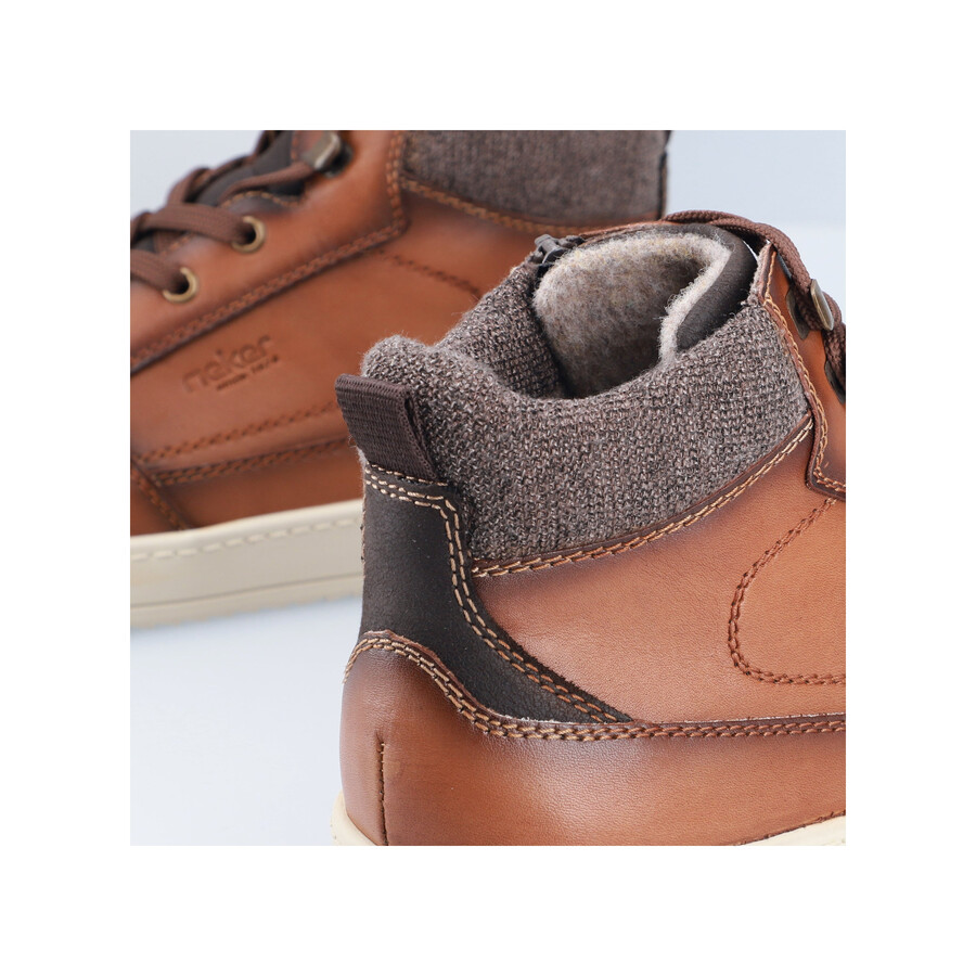 botas marrones con cremallera para hombre rieker 17530-25