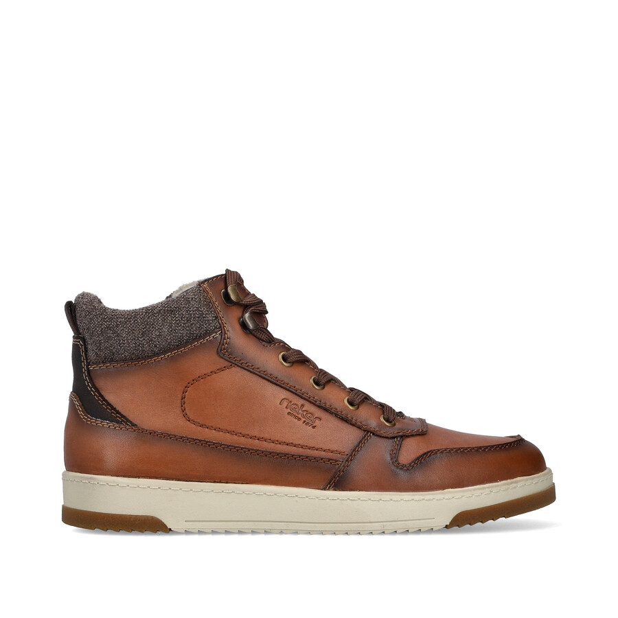 botas marrones con cremallera para hombre rieker 17530-25