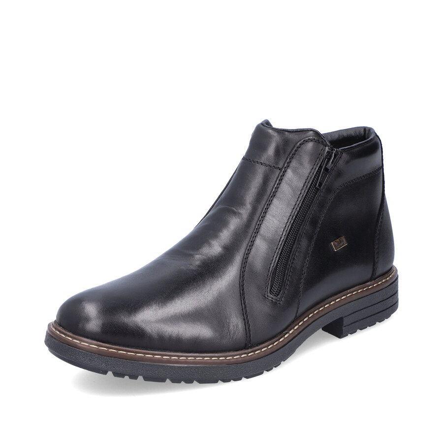 botas negras con cremallera para hombre rieker 33160-00