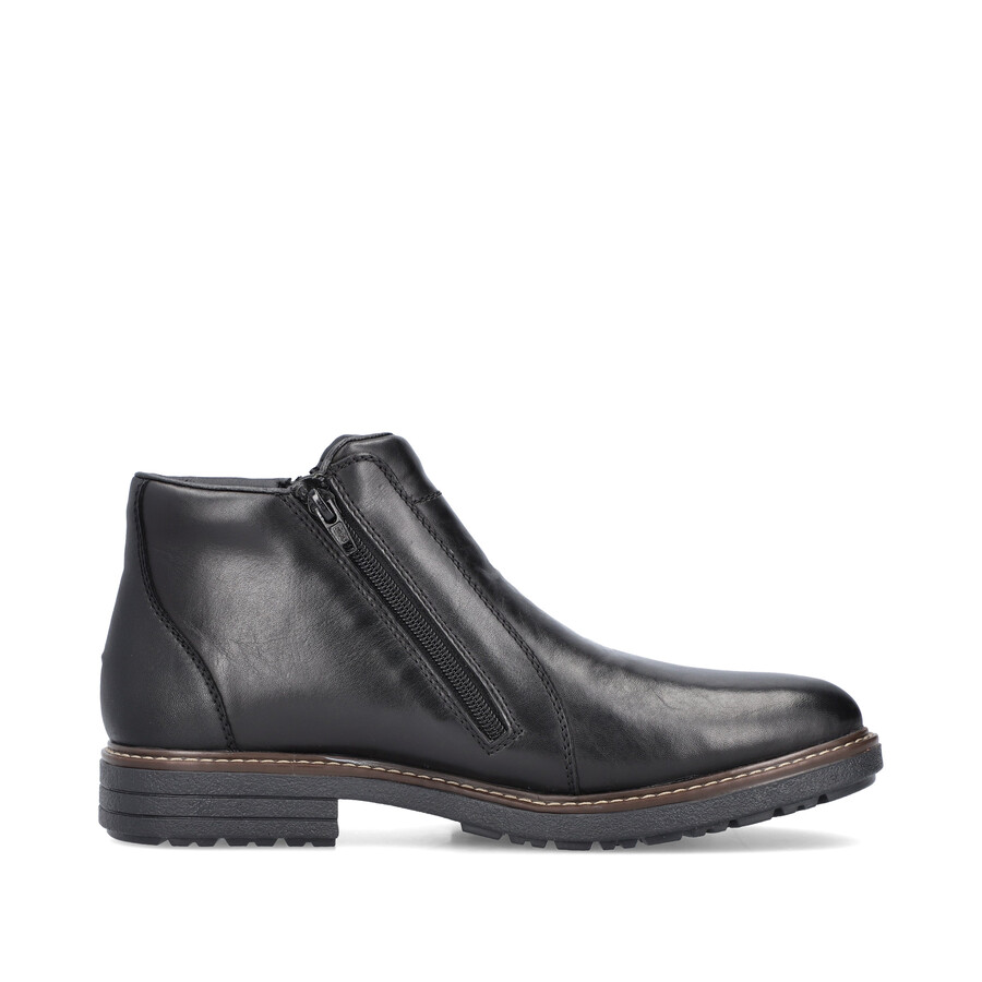botas negras con cremallera para hombre rieker 33160-00