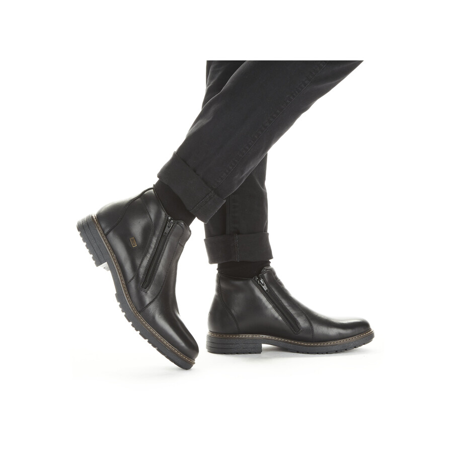 botas negras con cremallera para hombre rieker 33160-00