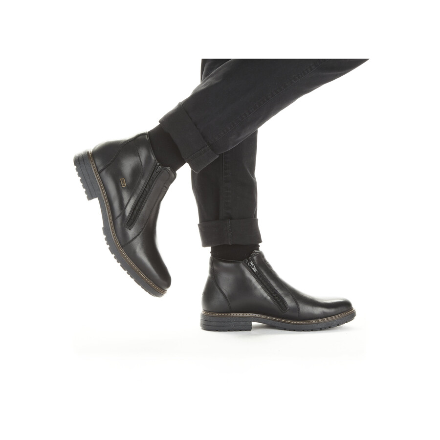 botas negras con cremallera para hombre rieker 33160-00