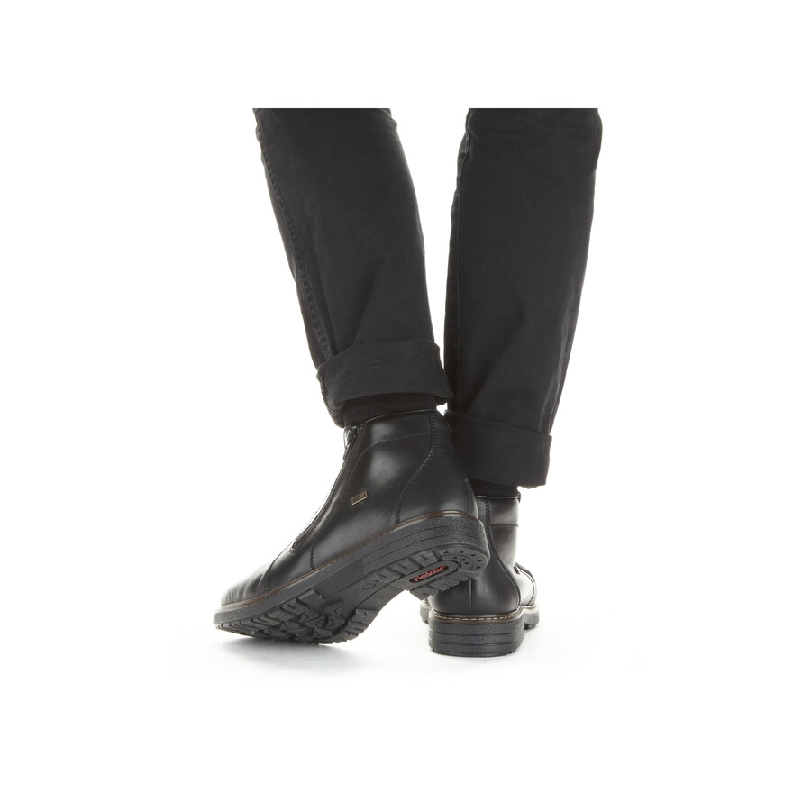 botas negras con cremallera para hombre rieker 33160-00