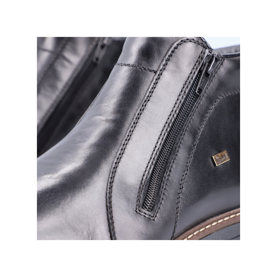 botas negras con cremallera para hombre rieker 33160-00