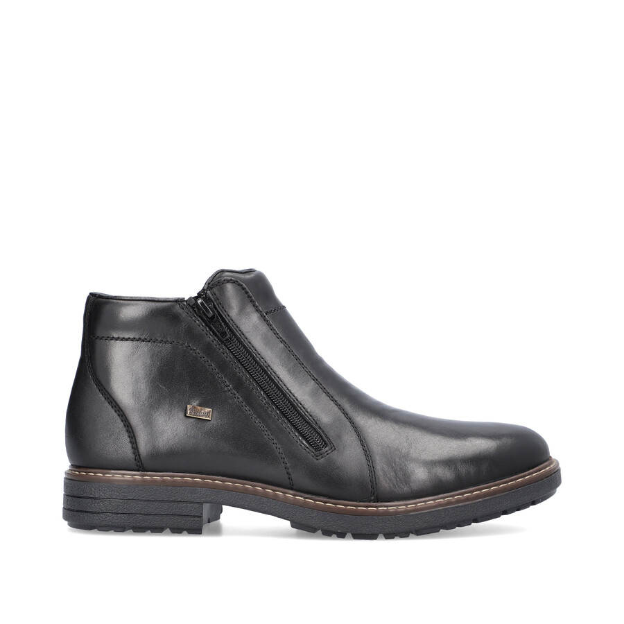 botas negras con cremallera para hombre rieker 33160-00