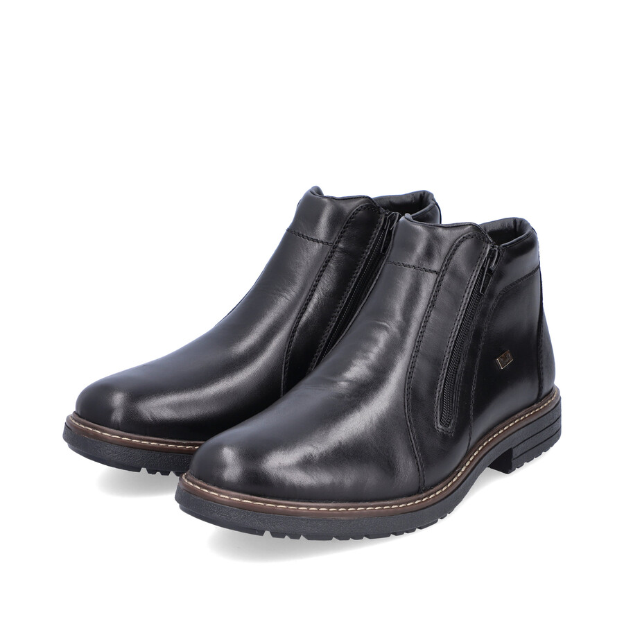 botas negras con cremallera para hombre rieker 33160-00