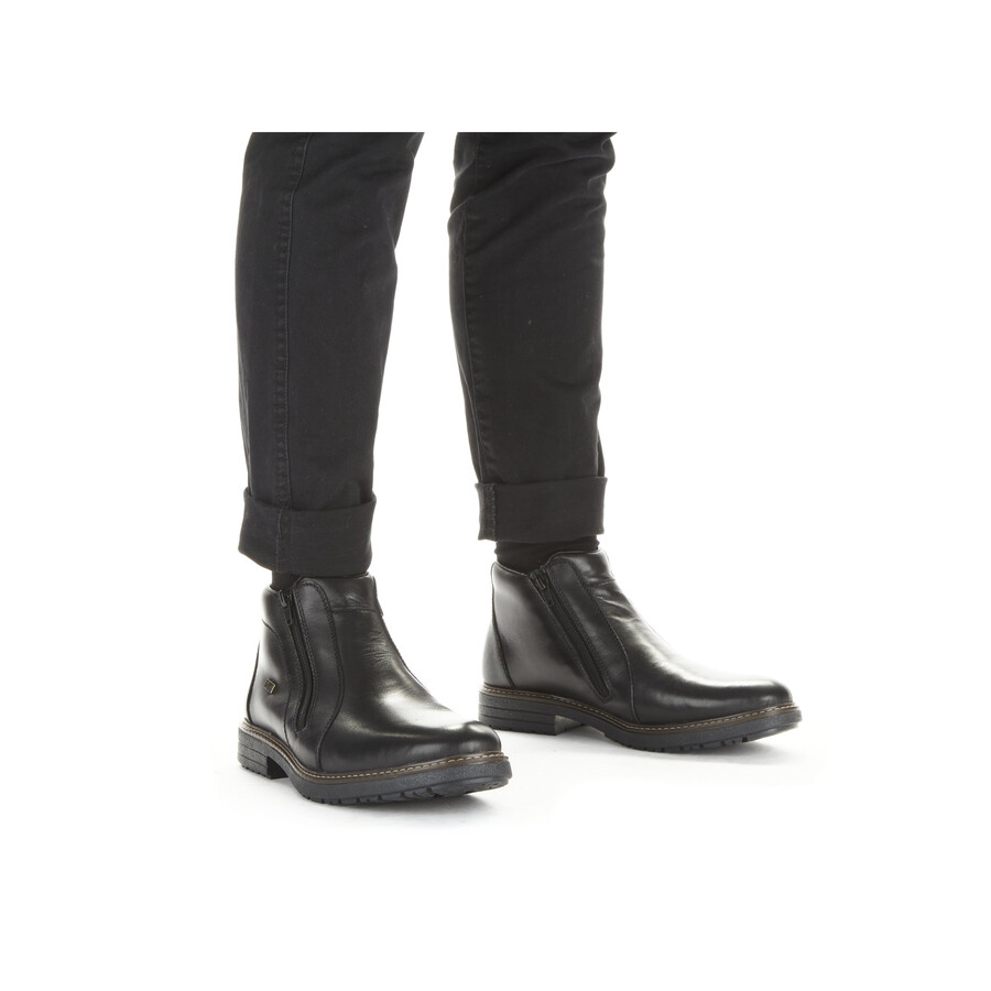 botas negras con cremallera para hombre rieker 33160-00