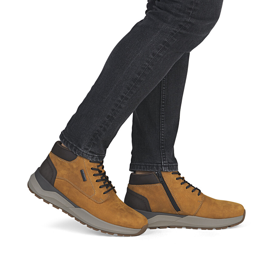 botas amarillas con cremallera para hombre rieker 06001-68