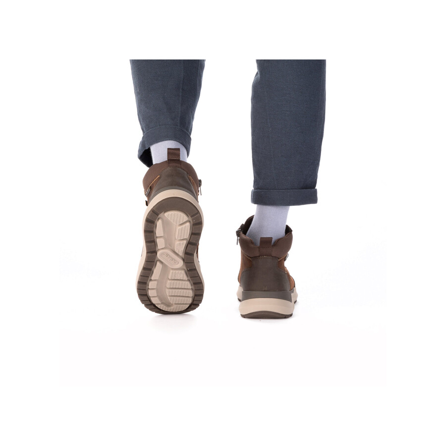 botas marrones con cremallera para hombre rieker 06030-24