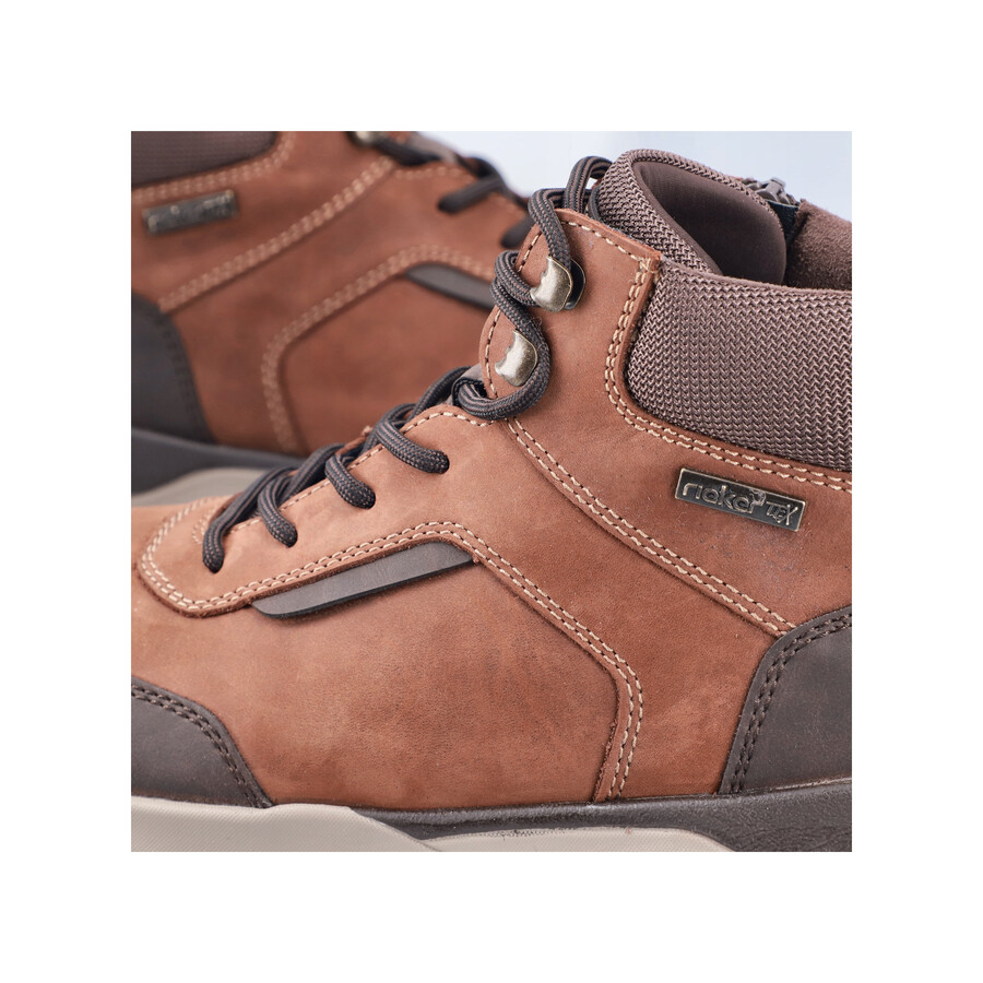 botas marrones con cremallera para hombre rieker 06030-24