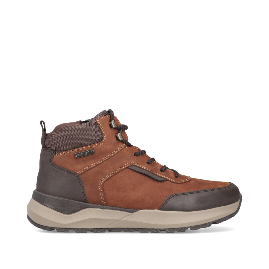botas marrones con cremallera para hombre rieker 06030-24