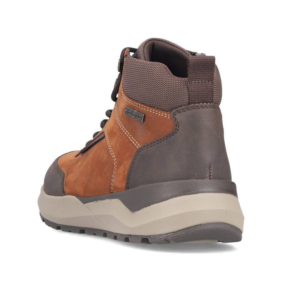 botas marrones con cremallera para hombre rieker 06030-24