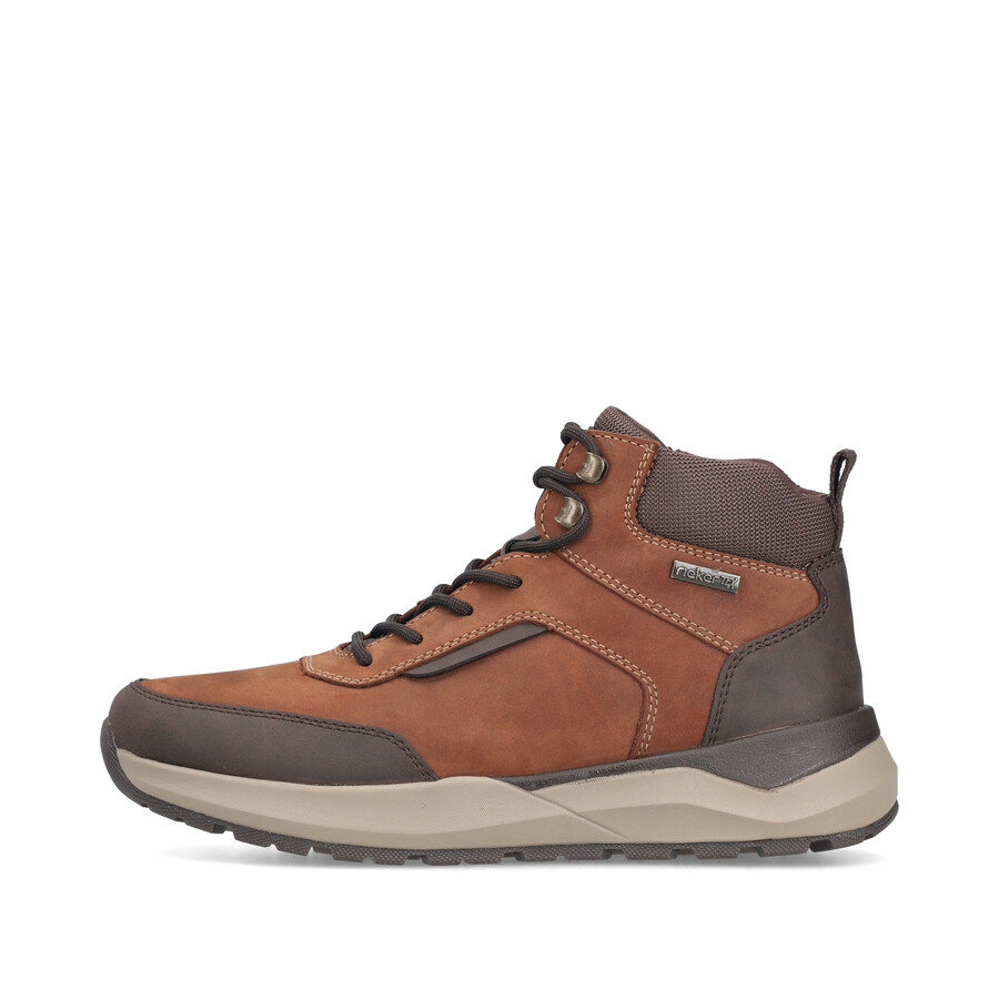 botas marrones con cremallera para hombre rieker 06030-24