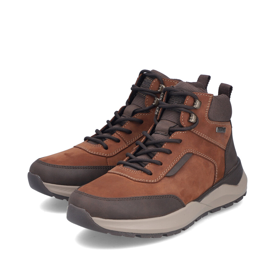 botas marrones con cremallera para hombre rieker 06030-24