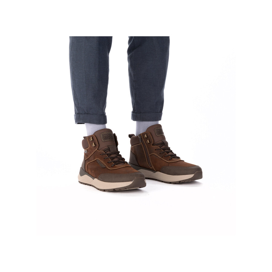 botas marrones con cremallera para hombre rieker 06030-24