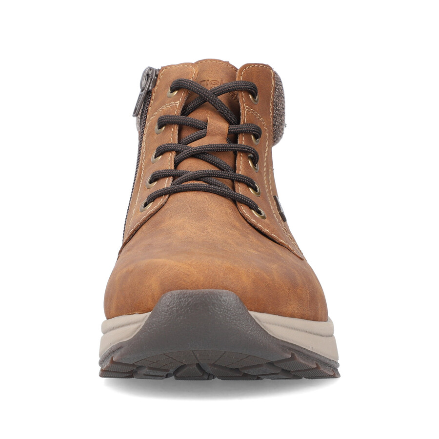 botas marrones con cremallera para hombre rieker 11030-25