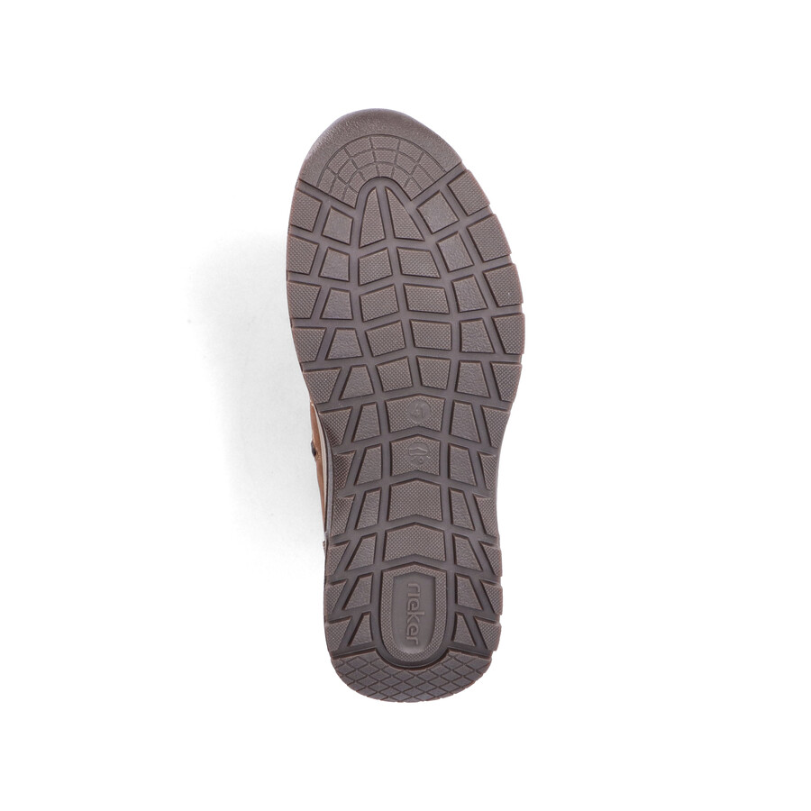 botas marrones con cremallera para hombre rieker 11030-25
