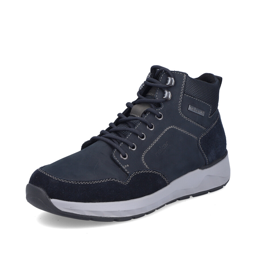 botas azules con cremallera para hombre rieker 11530-14