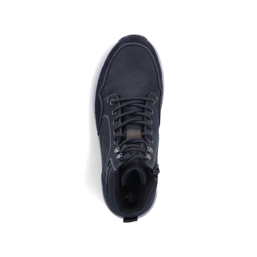 botas azules con cremallera para hombre rieker 11530-14