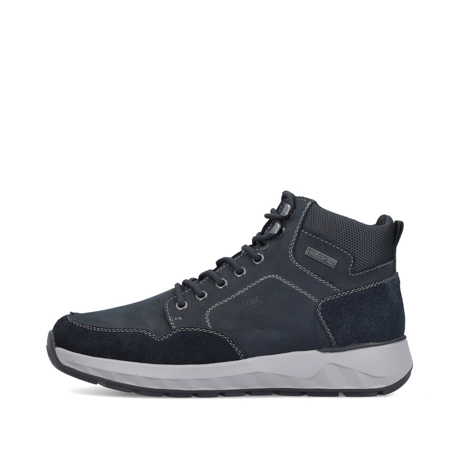 botas azules con cremallera para hombre rieker 11530-14
