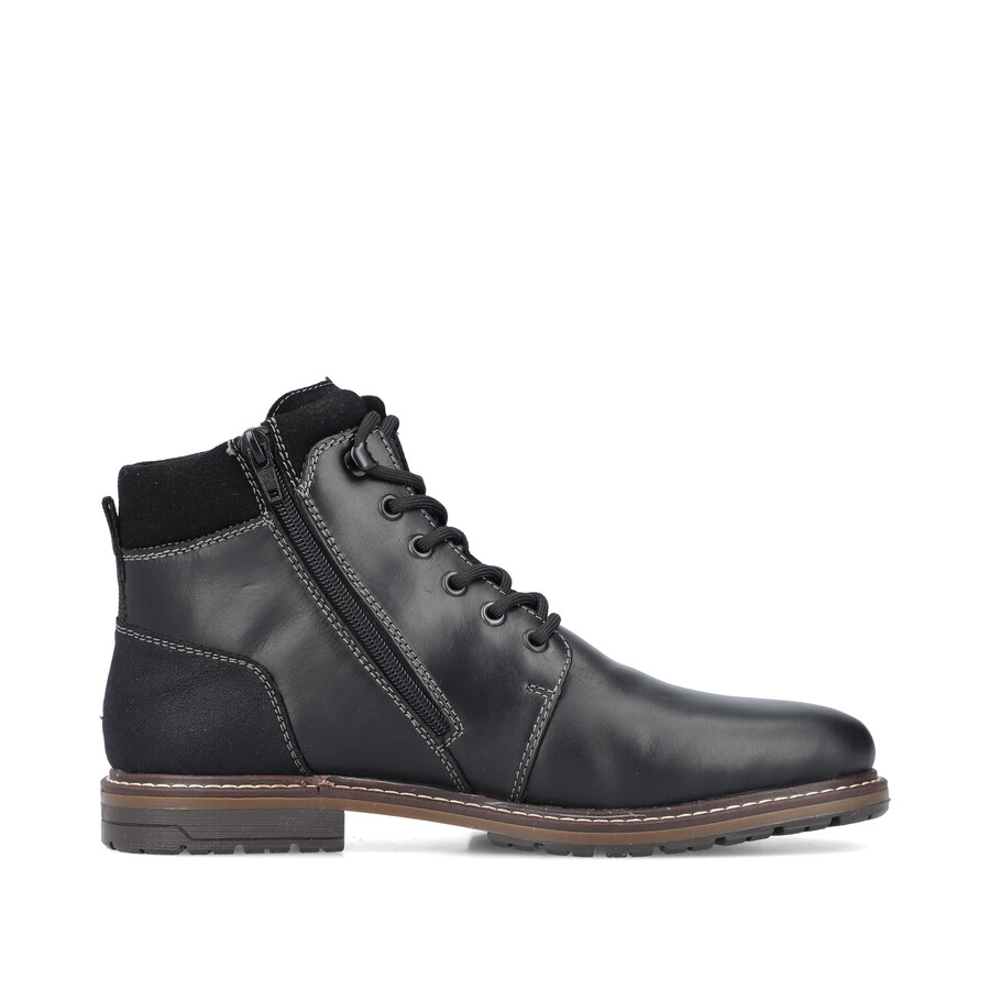 botas negras con cremallera para hombre rieker 13740-00