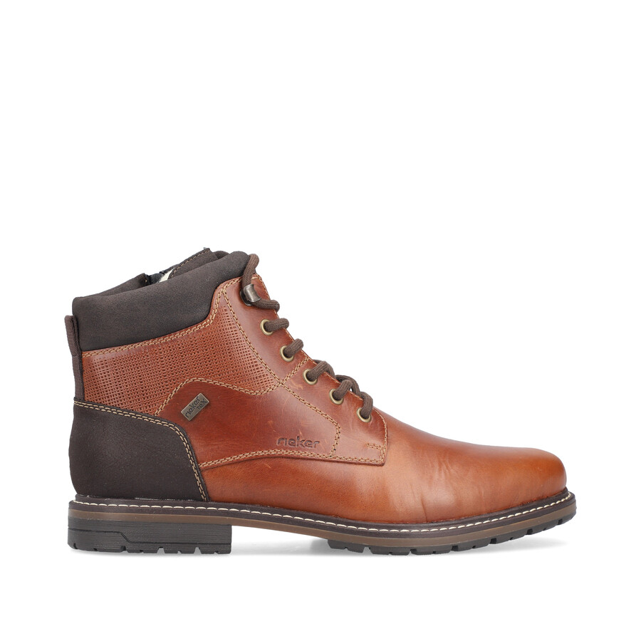 botas marrones con cremallera para hombre rieker 13740-24