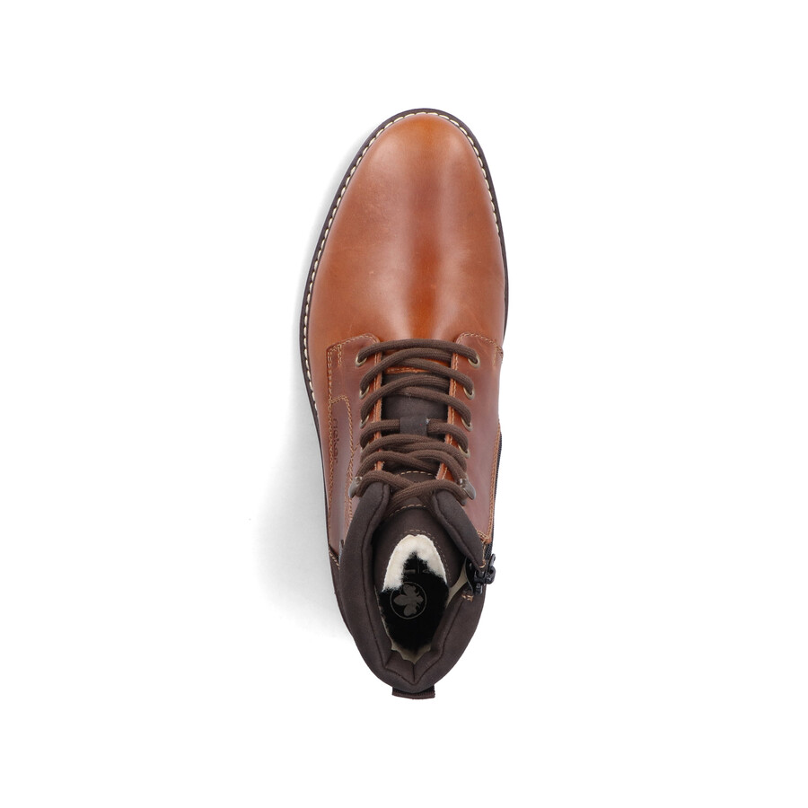 botas marrones con cremallera para hombre rieker 13740-24
