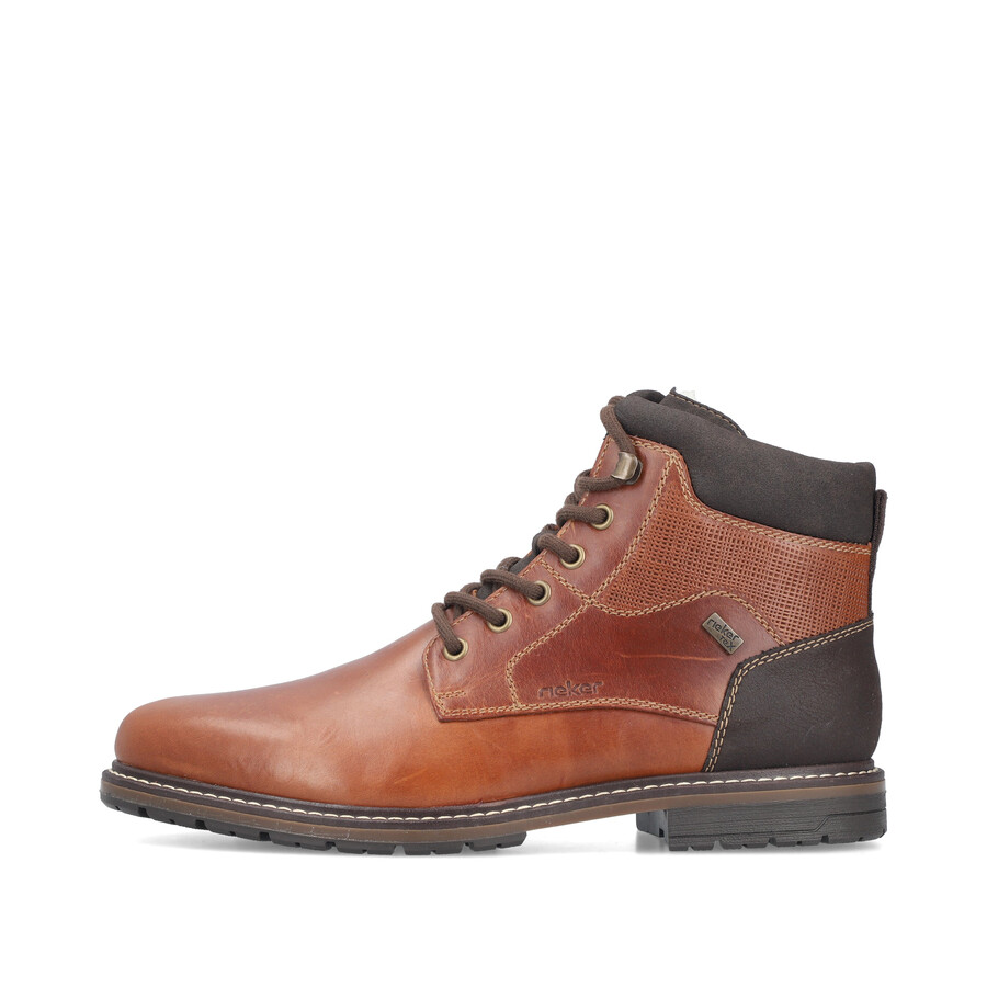 botas marrones con cremallera para hombre rieker 13740-24