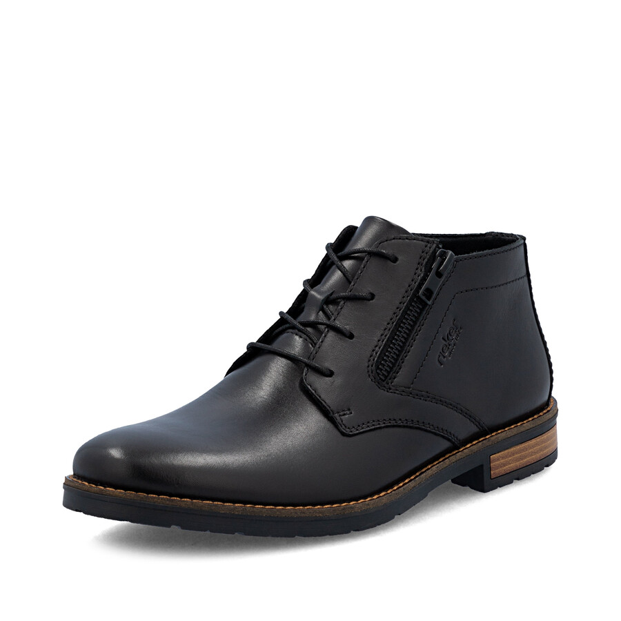 botas negras con cremallera para hombre rieker 14609-00