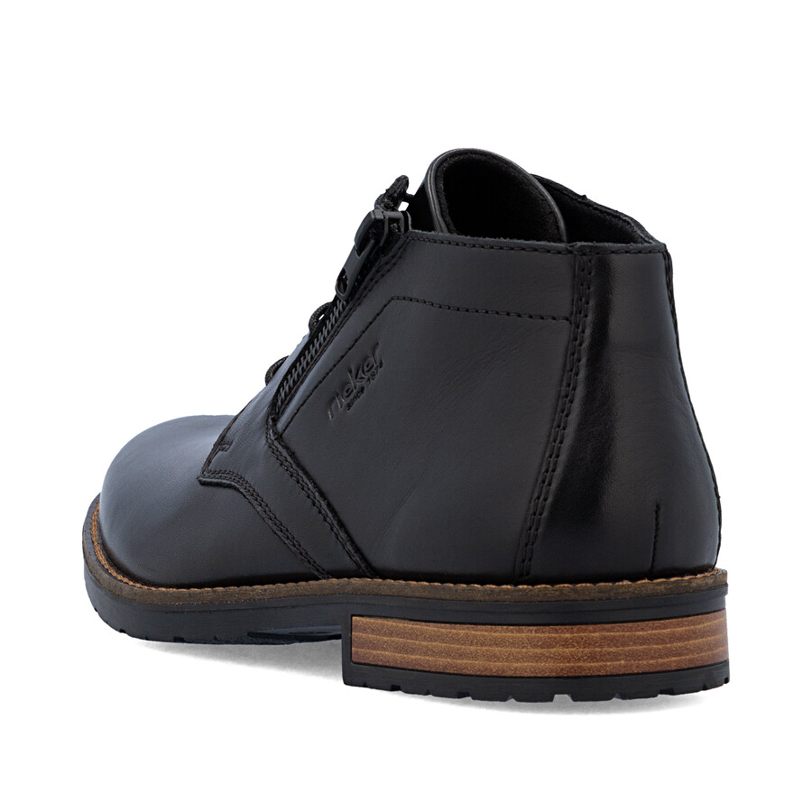 botas negras con cremallera para hombre rieker 14609-00