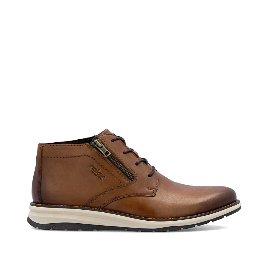 botas marrones con cremallera para hombre rieker 14705-24