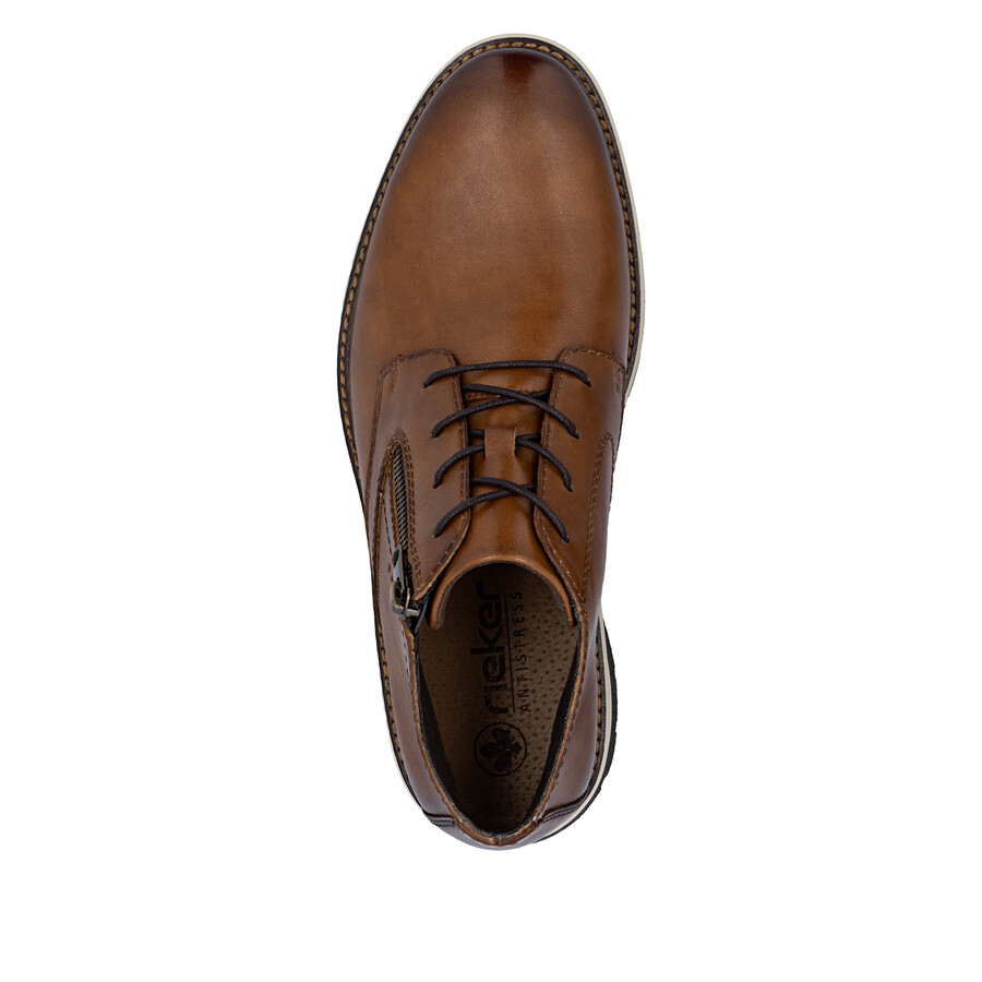 botas marrones con cremallera para hombre rieker 14705-24