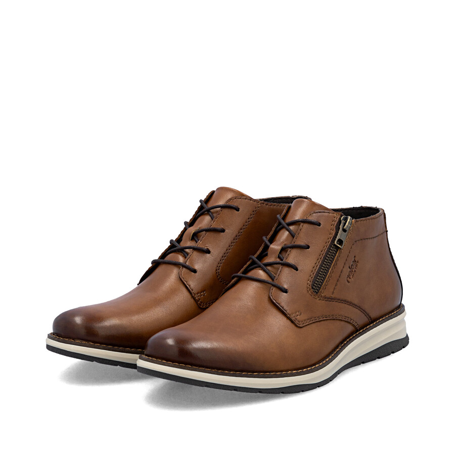 botas marrones con cremallera para hombre rieker 14705-24