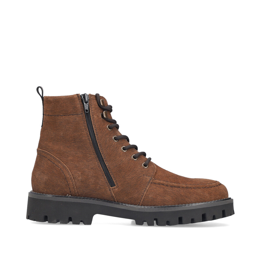 botas marrones con cremallera para hombre rieker 30414-25