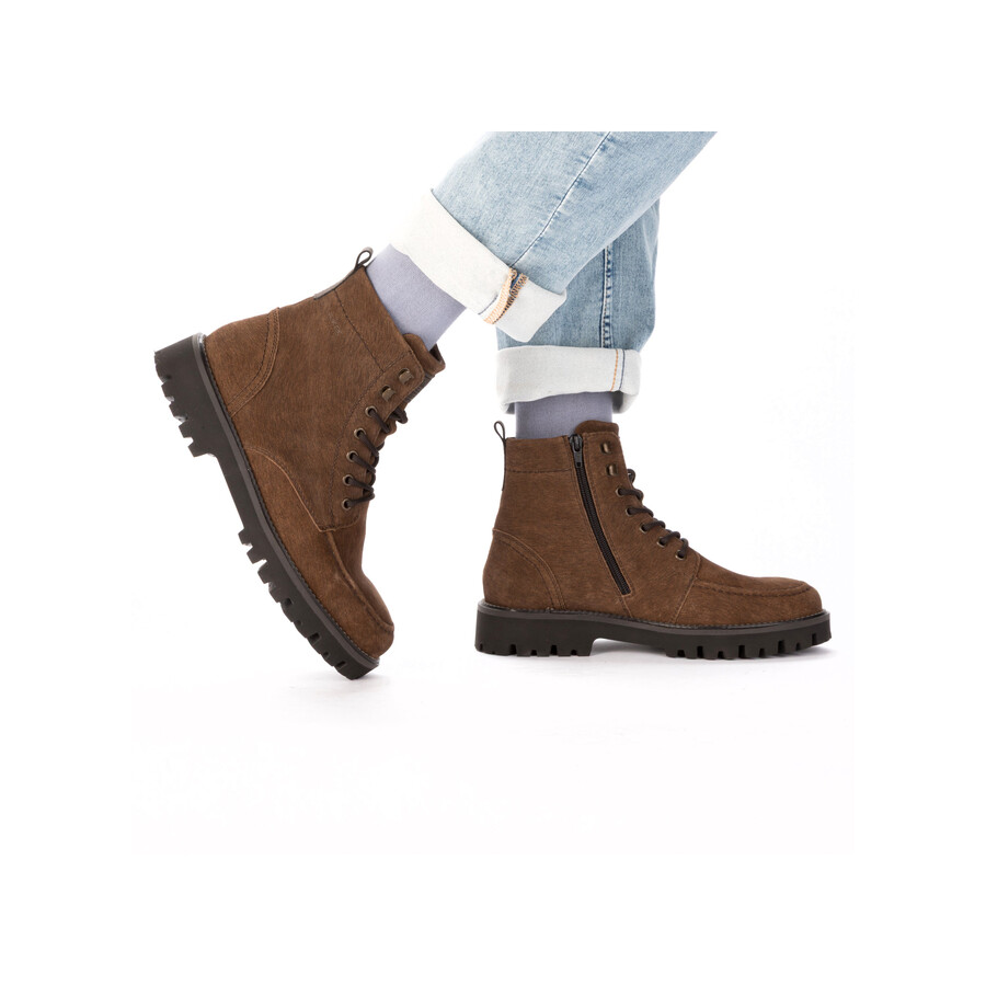 botas marrones con cremallera para hombre rieker 30414-25