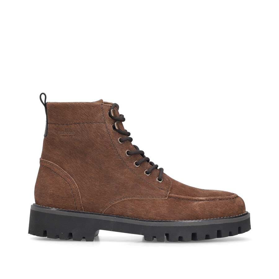 botas marrones con cremallera para hombre rieker 30414-25