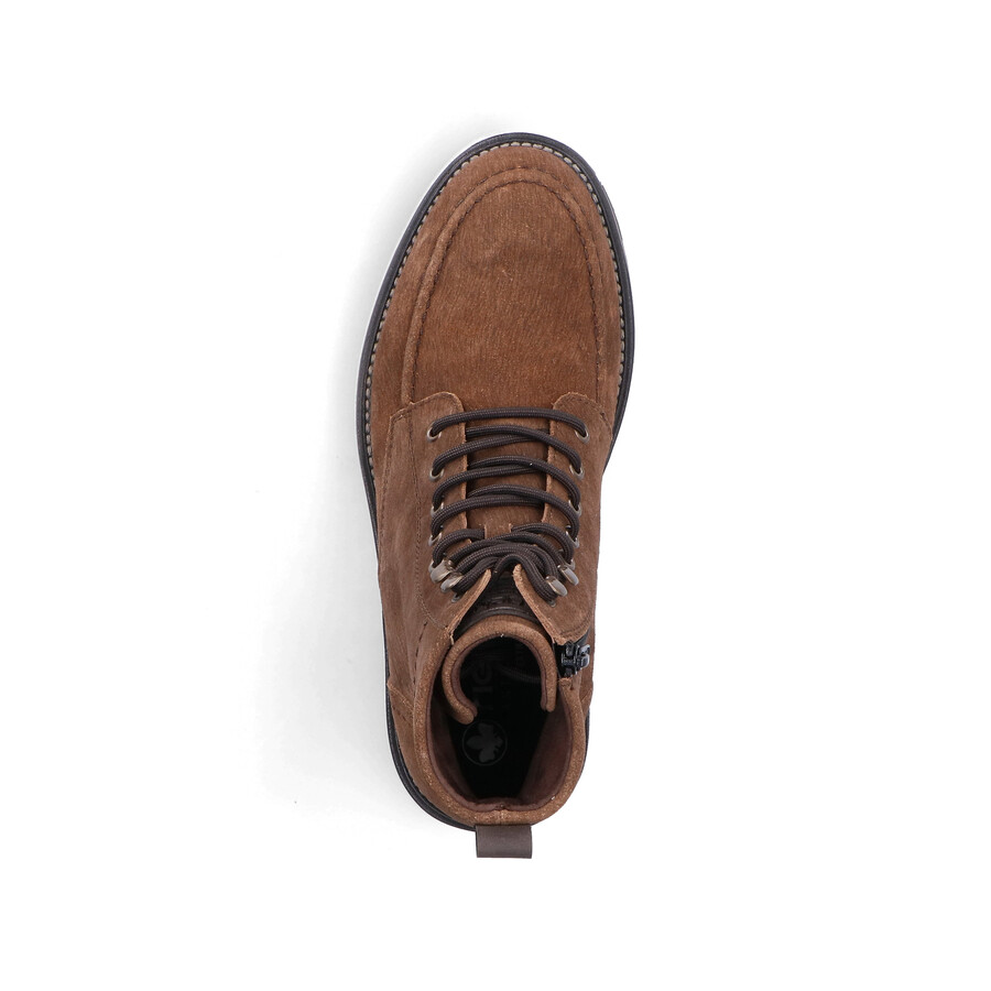 botas marrones con cremallera para hombre rieker 30414-25