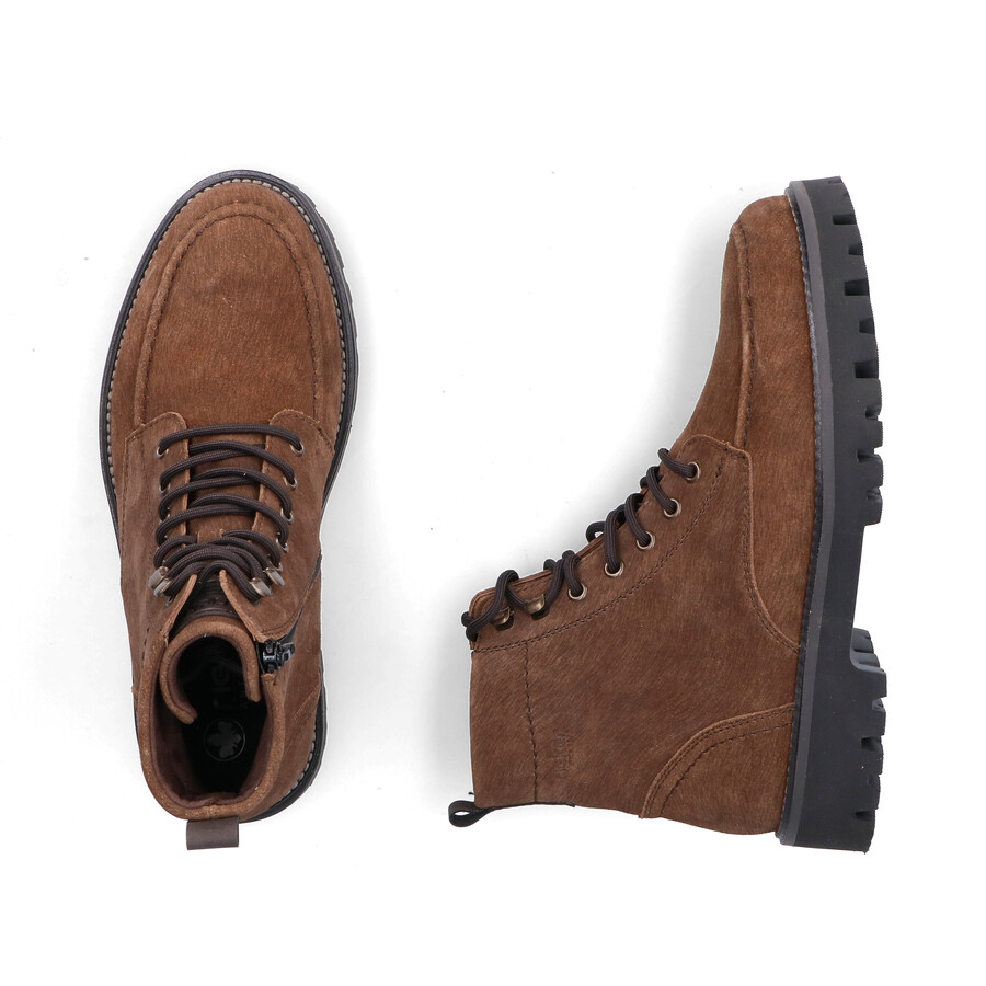 botas marrones con cremallera para hombre rieker 30414-25