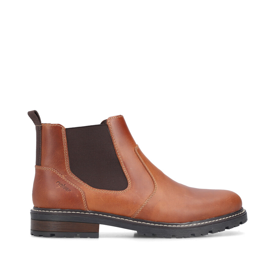 botas marrones con cremallera para hombre rieker 32052-24