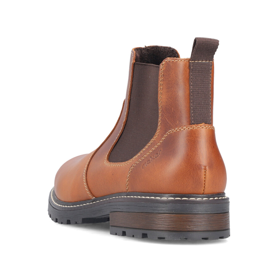 botas marrones con cremallera para hombre rieker 32052-24