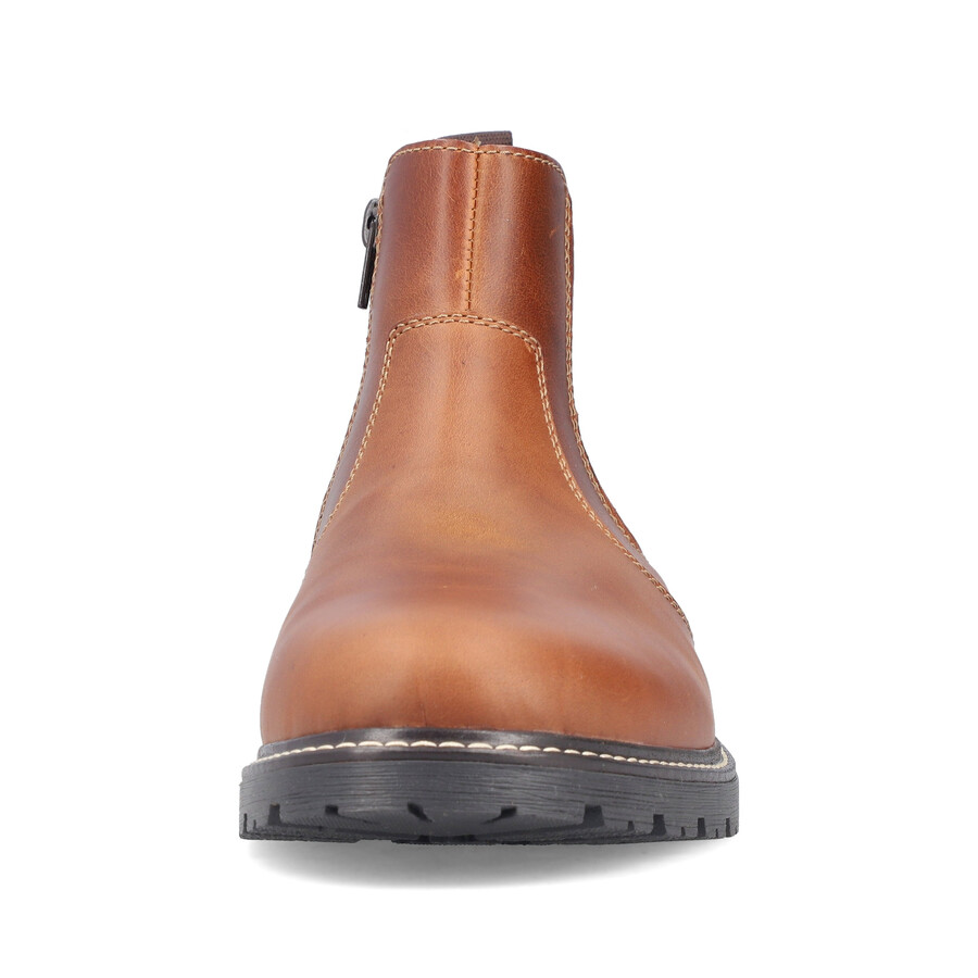 botas marrones con cremallera para hombre rieker 32052-24