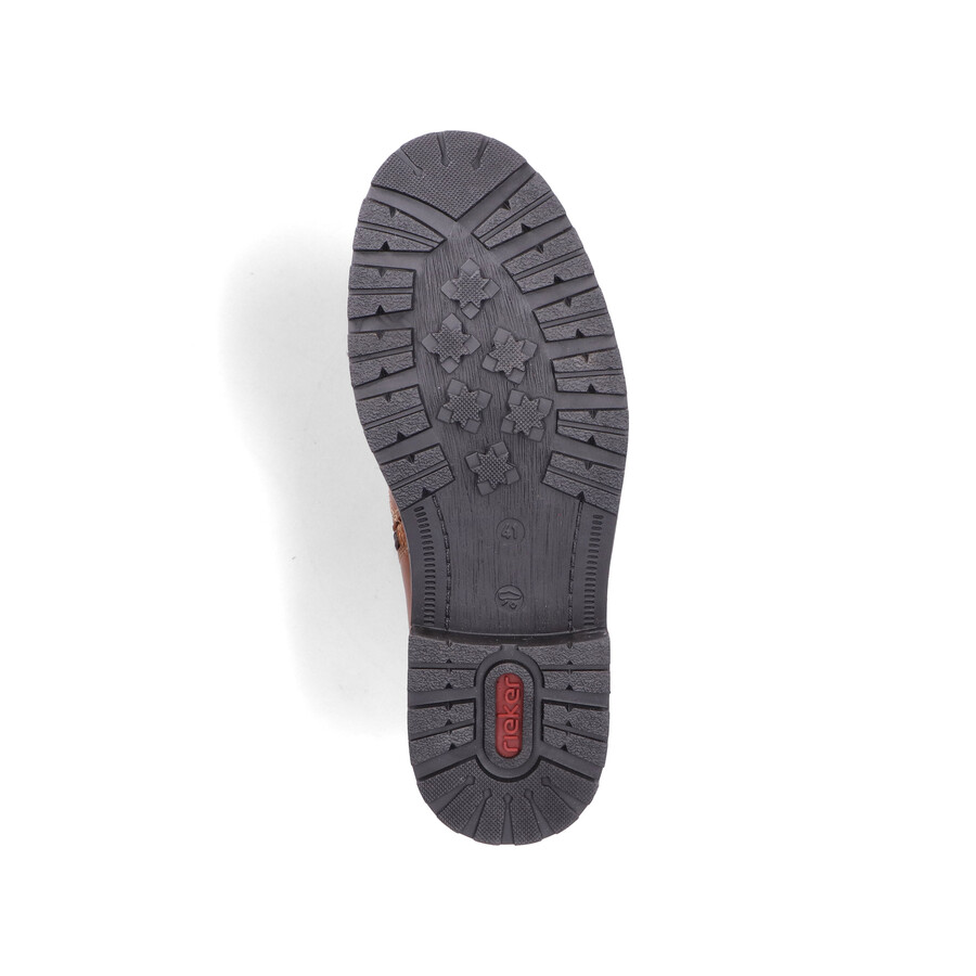 botas marrones con cremallera para hombre rieker 32052-24