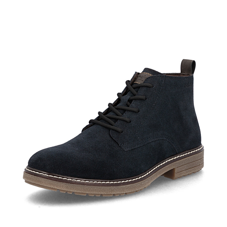 botas azules con cremallera para hombre rieker 33106-14
