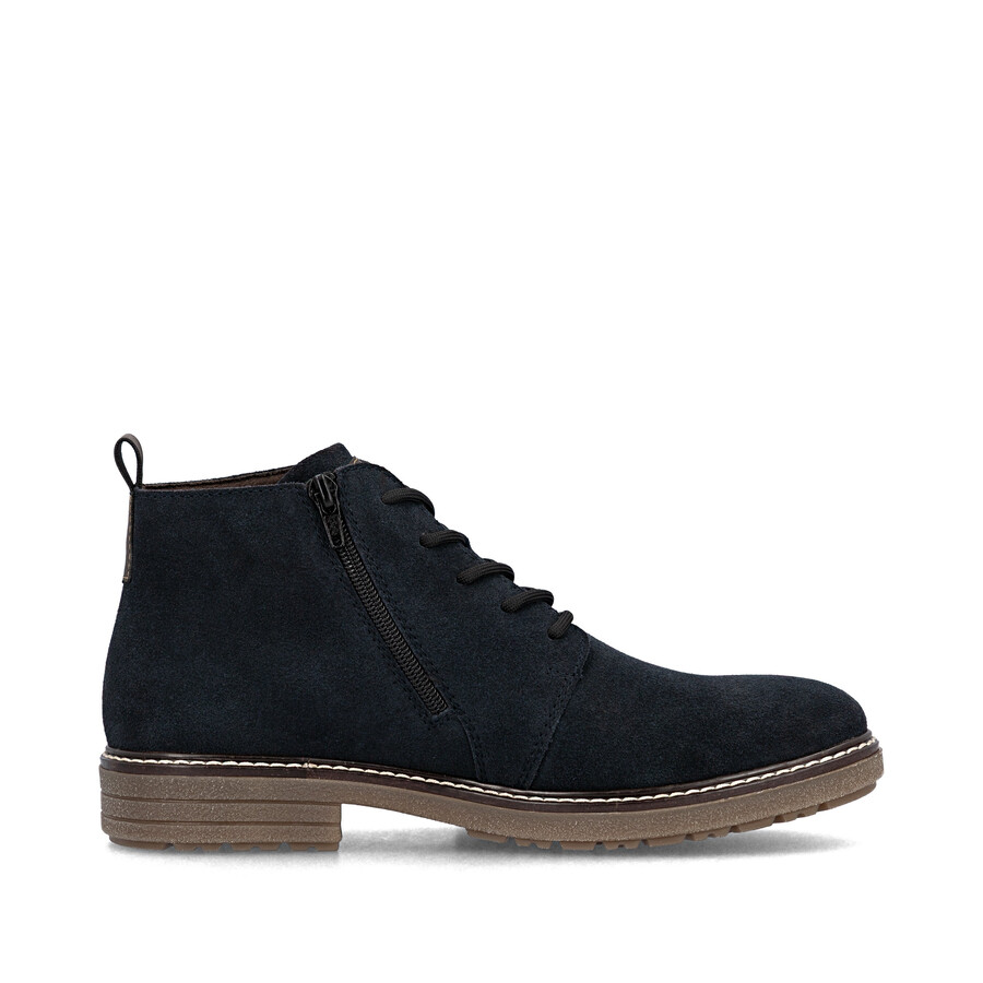 botas azules con cremallera para hombre rieker 33106-14